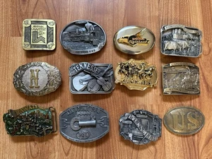 Vintage Western Belt Buckles Collection Set of 12 - Picture 1 of 13