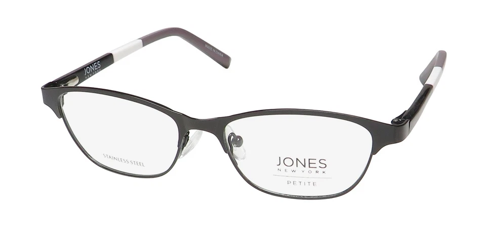 JONES NEW YORK J147 ARMAÇÃO DE ÓCULOS PEQUENA/ÓCULOS METAL AÇO INOXIDÁVEL DESIGNER - Imagem 1 de 1
