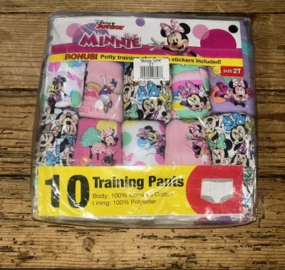 Paquete de 10 pantalones de entrenamiento Disney Junior Minnie talla 2T NUEVO Foto 1 de 4