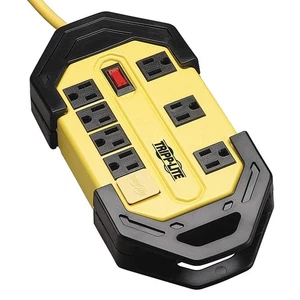 TRIPP LITE TLM812GF Plug-In GFCI w/Cord,12ft,15A,Yel/Blk 2KGE9 - Picture 1 of 1