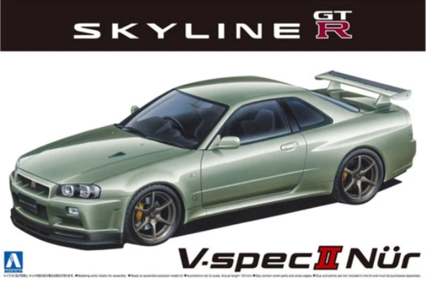 1/24 Nissan Skyline GT-R R34 Nurburgring 2002 Aoshima 062753 - Immagine 1 di 1