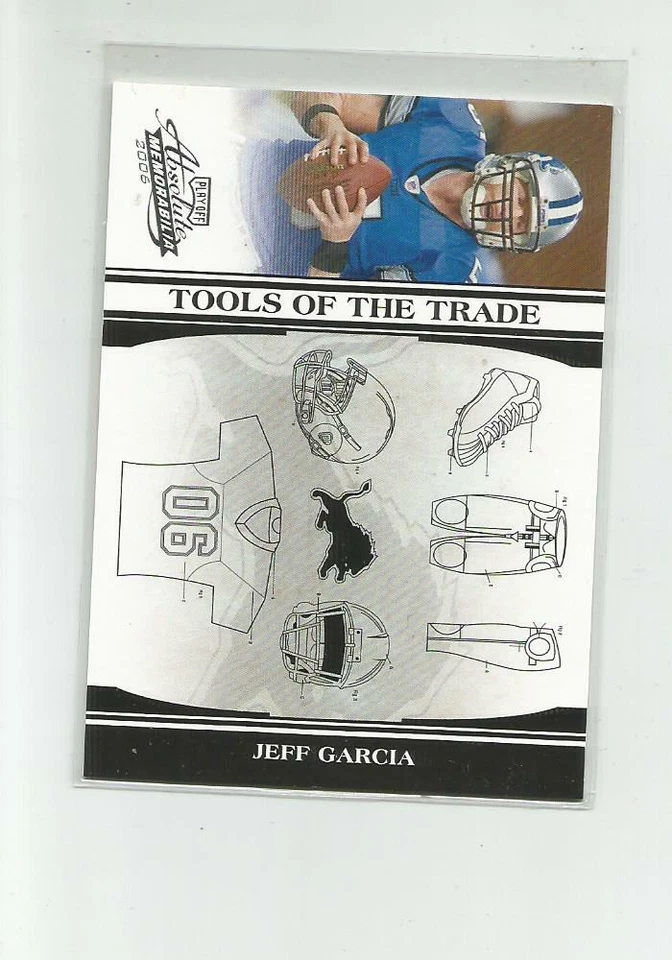 2006 ABSOLUTE MEMORABILIA TOOLS OF THE TRADE BLACK #64 JEFF GARCIA  25/50 - Image 1 of 2
