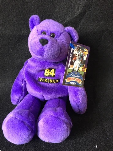 1999 Limited Treasures Pro Bear - Randy Moss - Minnesota Vikings - PVC Pellets Cover