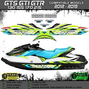 SEADOO JETSKI DECAL GRAPHICS STICKER KIT GTS GTI GTR 130 155 170 215 FOR 2012-19 - Picture 1 of 4