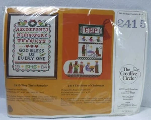Creative Circle Cross Stitch Tiny Tim's Sampler & The Story Of Christmas 1984 - Picture 1 of 4