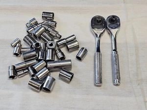 Juego de enchufes 34 Kal 3/8" 1/4" Drive Sae trinquete 11/16 5/8 1/2 7/16 5/16 Japón EE. UU. - Imagen 1 de 20