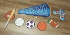 Vintage Beistle Co. GO TEAM and Trend mini sports decorations soccer basketball