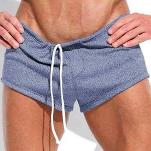 Summer New Men'S Daily Casual Shorts Drawstring Elastic Waist Sexy Quarter. - Picture 1 of 22