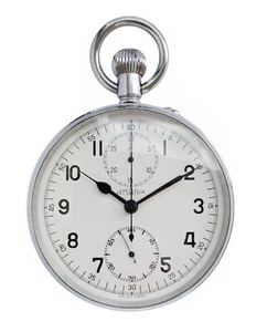 Lemania Pocket Watch Chronograph, Vintage Hand Winding. Jumbo 65 mm Case - Picture 1 of 14
