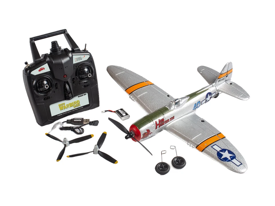 Rage RC P-47 Thunderbolt Micro RTF Airplane w PASS Assist Stability System 1307 - Image 1 of 1