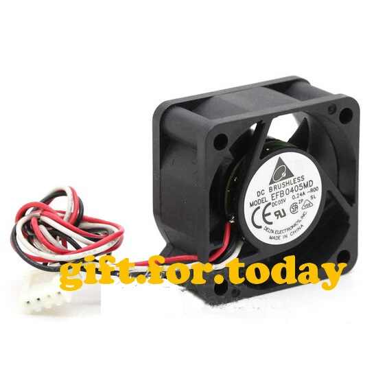 For Delta EFB0405MD -R00 4020 4cm 5V 0.24A server inverter axial fan 3-pin - Image 1 of 1