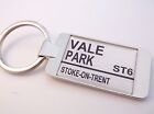 Port Vale Stadium Road Badge Street Sign Keyring Key Fob Keyfob Chain Gift