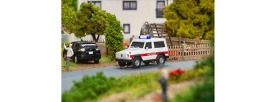 Spur H0 FALLER 161448 Sistema Di Auto SUV MB G- Classe Notarzt HERPA Nuovo OVP - Immagine 1 di 3