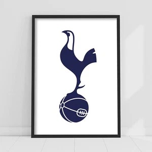 Tottenham Hotspur Football Club Print - White Crest Poster - Picture 1 of 5