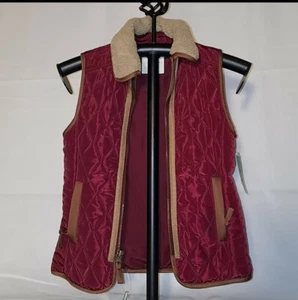 Copper Key Quilted Vest with Detachable Collar - Picture 1 of 5