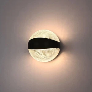 12W LED Outdoor/Indoor Wall Sconce Light Garden Globe Shape Diamond Lamp Fixture - Picture 1 of 7