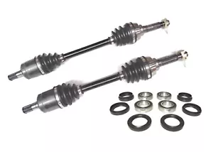 Front CV Axle Pair with Wheel Bearing Kits for Suzuki Vinson 500 4x4 2003-2007 - Picture 1 of 5