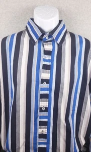Southpole Authentic Collection Mens Button Down Shirt Long Sleeve 2XL XXL Stripe - Picture 1 of 7