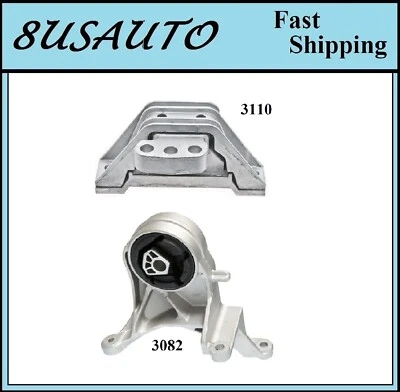 2PCS MOTOR & TRANS MOUNT FIT 06-09 PONTIAC TORRENT/2005-2009 CHEVY EQUINOX 3.4L Foto 1 de 4