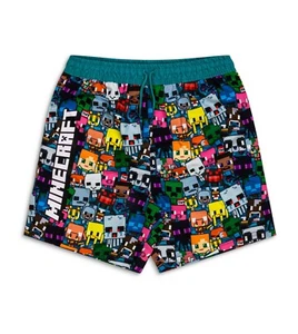 Minecraft Boys Swimming Trunks Gaming Swim Shorts Ages 5 to 12 Years Old - Picture 1 of 7