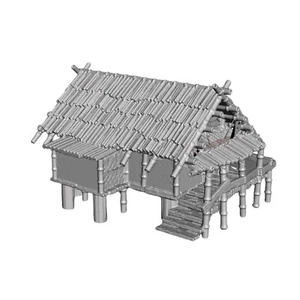 Vietnam House tropical huts 1:72 Scale terrain wargame DIY model kits - Picture 1 of 10