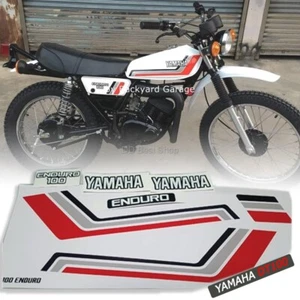 Sticker Fuel Tank Gas DT100 Set LR Pair Side Logo For YAMAHA ENDURO DT100 3Color - Picture 1 of 7