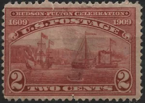 USA 1909 Sc#372 3c Hudson Fullerton Celebration Issue - Picture 1 of 1
