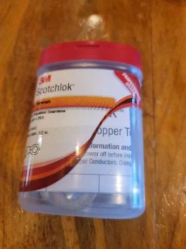 3M Scotchlok Ring Terminals, 4/0 AWG. 1/2” Stud Size. Part# MC4/0-12RX. - Image 1 of 2