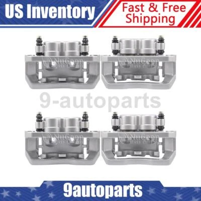 Pinzas de freno delanteras traseras 4 piezas con soporte para Ford F-450 Super Duty 1999-2004 Foto 1 de 4