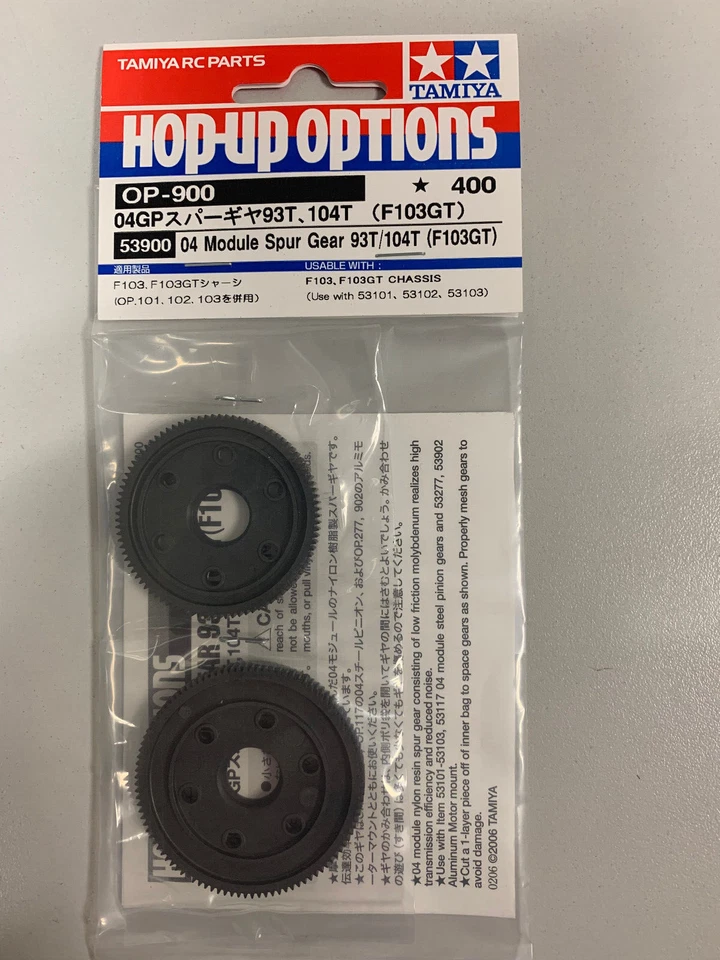 Tamiya Couronnes 93/104 dents Module 0.4 pour F104 Neuf 1/10 53900 0724 - Photo 1/1