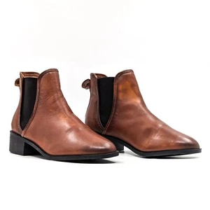 Steve Madden Mujeres Dares Cuero Coñac Panel Elástico Tobillo Botas Chelsea talla 8.5 - Imagen 1 de 10