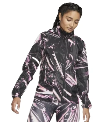 Nike Shield Flash Reflective Size M Women’s Running Jacket Black Pink BV4387-601 - Image 1 of 4