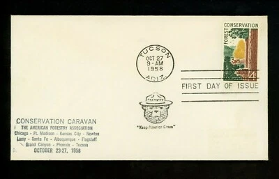 US FDC #1122 Unknown M-23 1958 Tucson AZ Forest Conservation Smokey Bear - Image 1 of 2