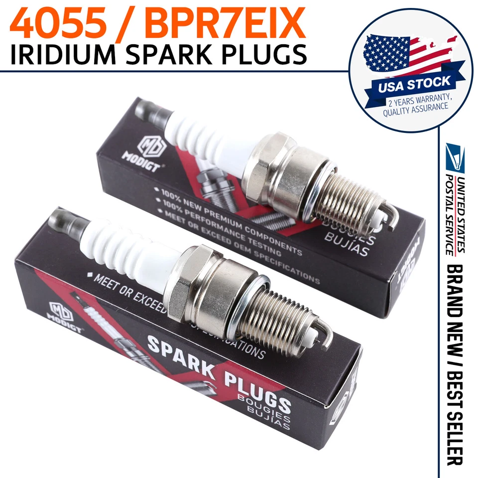2 bujías de iridio IX para BMW Polaris Yamaha Cobra NGK 4055 BPR7EIX Foto 1 de 4
