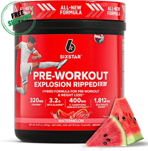 Six Star Pre-Workout Explosion, Watermelon (30 Servings) - Preworkout Energy Pow - Picture 1 of 8