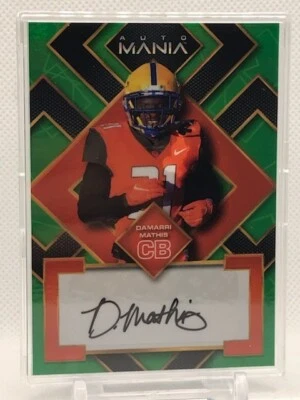 2022 Wild Card Damarri Mathis Auto Mania Autograph #AM-SQ64 Broncos - Image 1 of 2