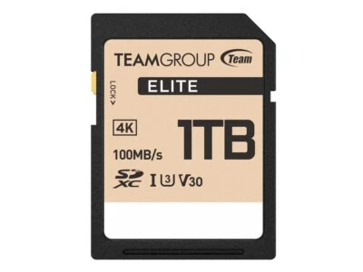 Team Group 1TB Elite 4K SD Card UHS-I U3 V30 Read/Write Speed Up to 100/90MB/s - Image 1 of 3