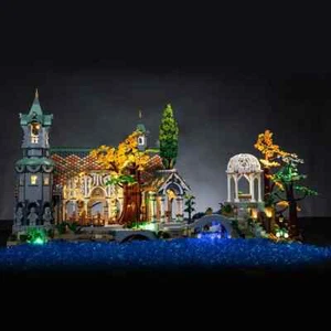 Kit d'éclairage LED pour LEGO Seigneur des anneaux ¤ Rivendell ¤ 10316 ¤ NEUF - Picture 1 of 11