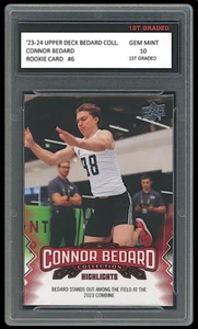 Tarjeta de novato Connor Bedard 2023-24 Upper Deck colección NHL primer grado 10 RC #6 - Imagen 1 de 1