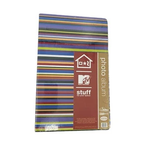 Pioneer Vintage Stripe 3-Ring Acid Free Pocket Album Holds 300 4x6 Photos - Picture 1 of 4