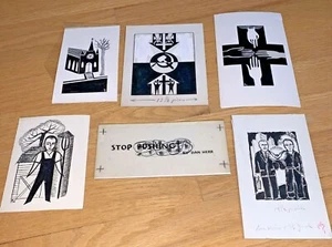 6 1950s VOICE OF ST. JUDE Religious Original Caricatures by PATRICIA WATTERS #1 - Picture 1 of 11