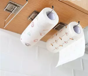 Kitchen Toilet Paper Roll Holder Bathroom Towel Rack Stand Home Storage Rack - Picture 1 of 12