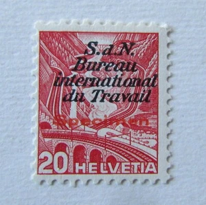 SWITZERLAND OFFICIALS SCOTT 3042a GRILLED SPECIMEN ILO 1935 MH - Picture 1 of 2