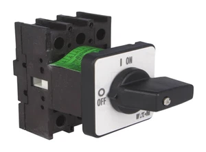 Eaton P1-32/EZ Switch Disconnector 32A 3P On-Off Black Thumb-Grip Center Mountin - Picture 1 of 5