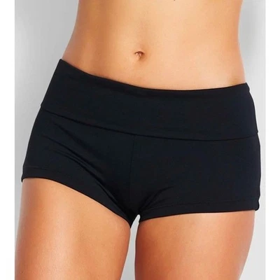 Seafolly Roll Top Boyshort Bikini Bottom Black 14 - Image 1 of 4