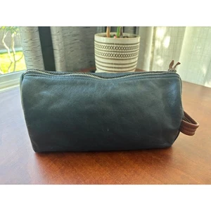 Pre-owned Garrett Leather Toiletry bag (dark blue) - Picture 1 of 9