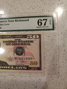 2013 $50 Richmond Star PMG Superb Gem 67 EPQ!  Very Scarce!!! - Picture 1 of 3