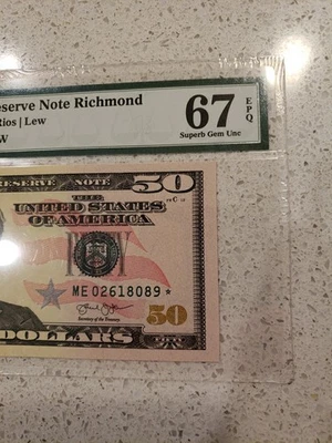 2013 $50 Richmond Star PMG Superb Gem 67 EPQ!  Very Scarce!!! - Image 1 of 3