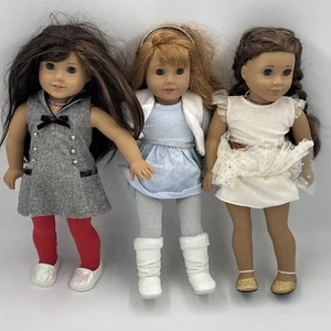 Lot 3 American Girl Pleasant Company Dolls w Outfits Clothes Snow - Picture 1 of 11
