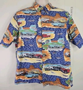 Vintage Reyn Spooner American Classics Corvette Hawaiian Shirt Mens Size XL Cars - Picture 1 of 10